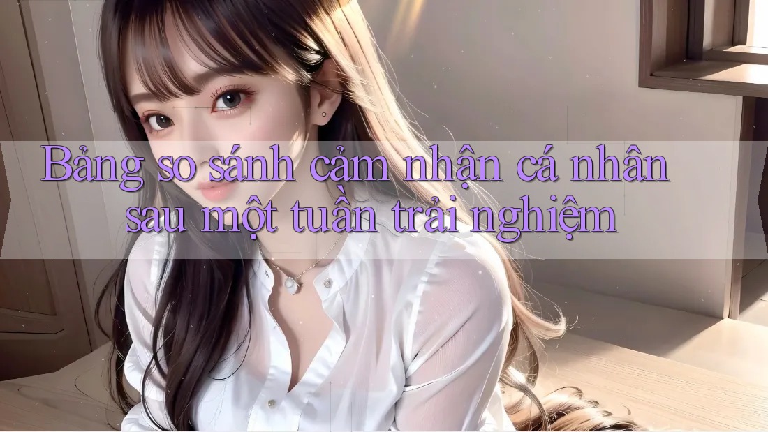 Bảng so sánh cảm nhận cá nhân sau một tuần trải nghiệm