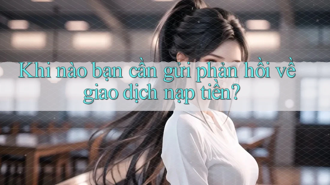 Khi nào bạn cần gửi phản hồi về giao dịch nạp tiền?